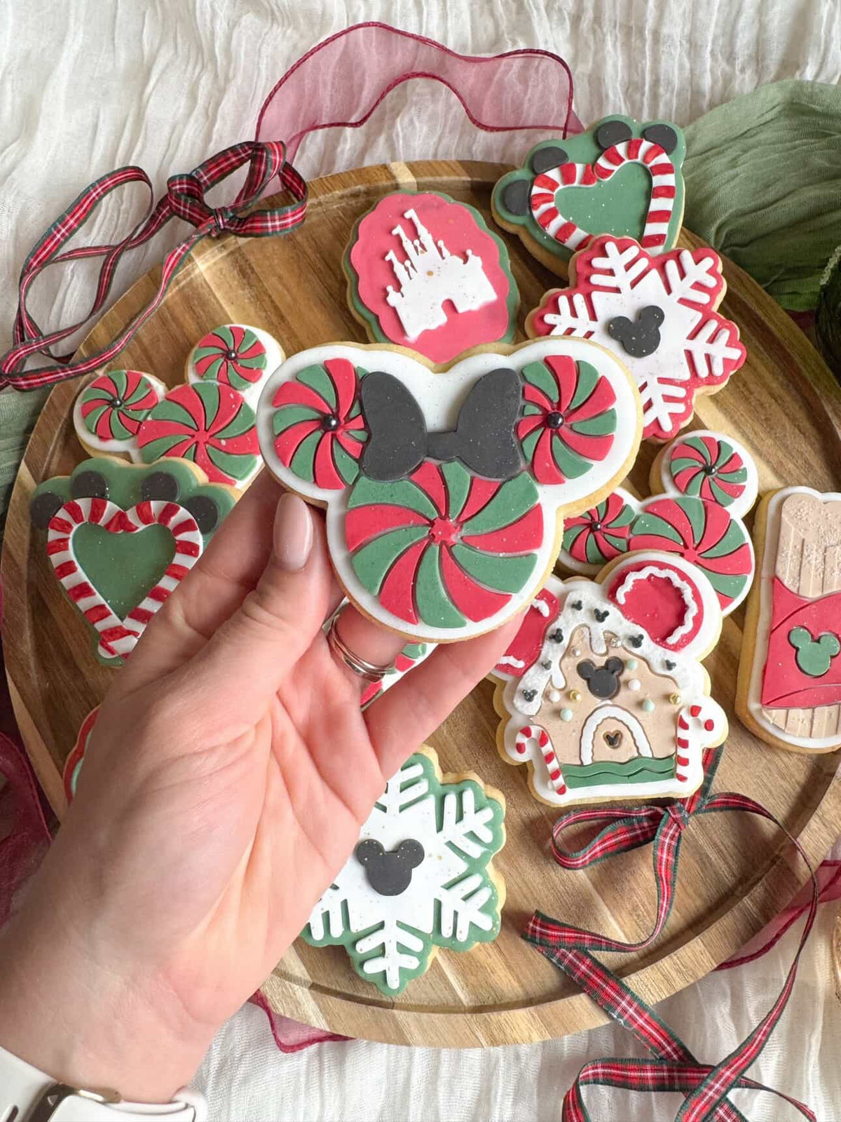 Peppermint Swirl with Bow & Ears Cookie Stamp & Cutter