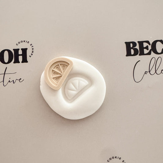 Mini Lemon Wedge Cookie Stamp & Cutter
