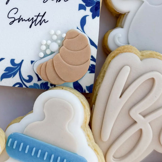Mini Croissant Cookie Stamp & Cutter