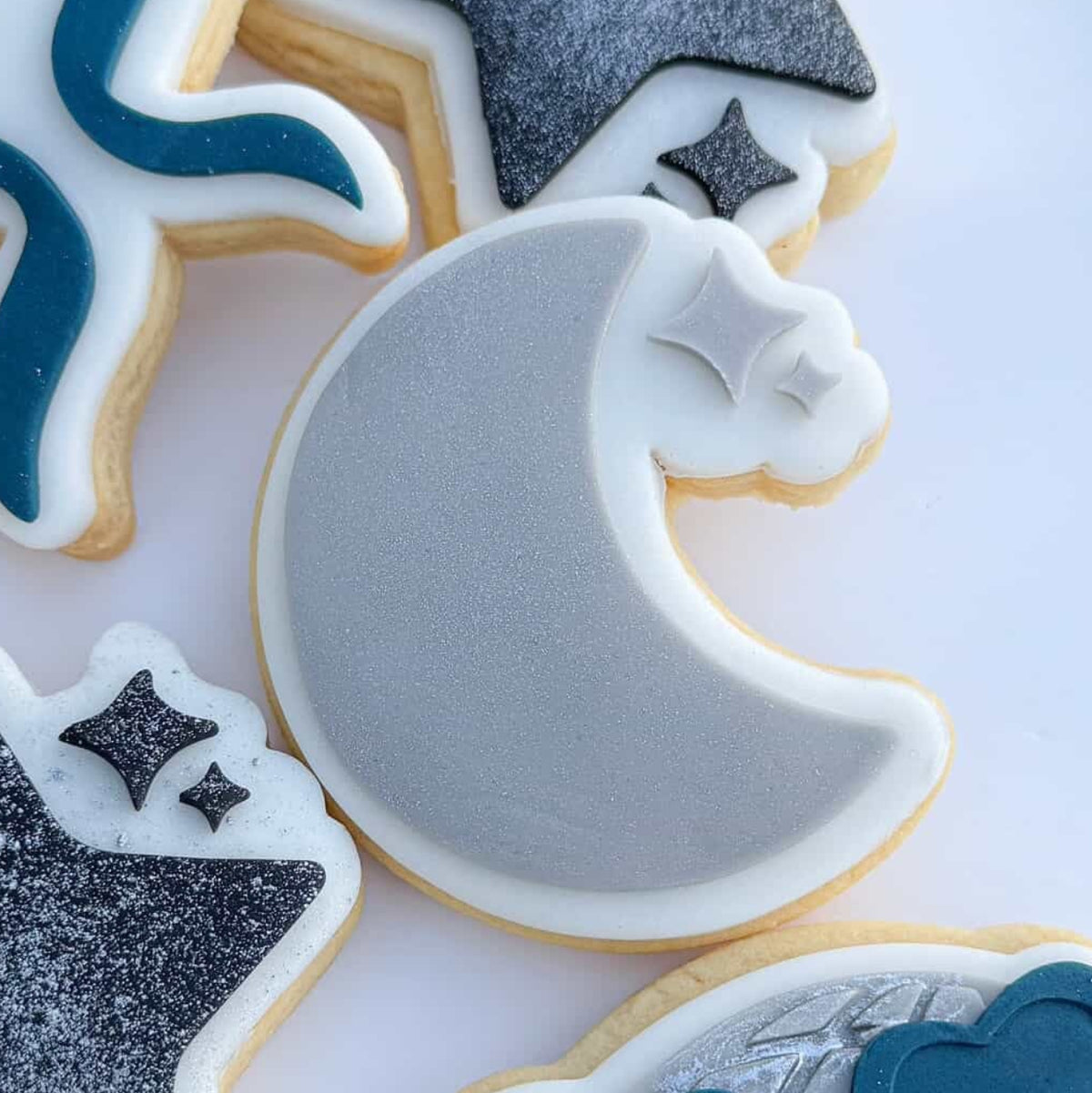 Moon with Sparkle Cookie Stamp & Cutter