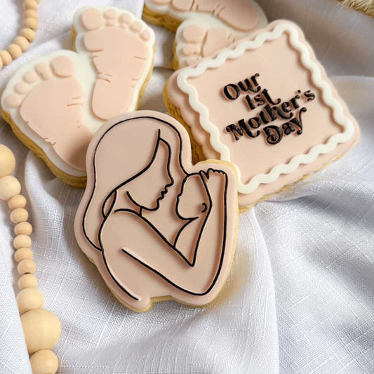 Mother and Baby Cookie Stamp & Cutter