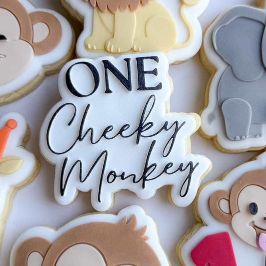 One Cheeky Monkey Cookie Stamp & Cutter