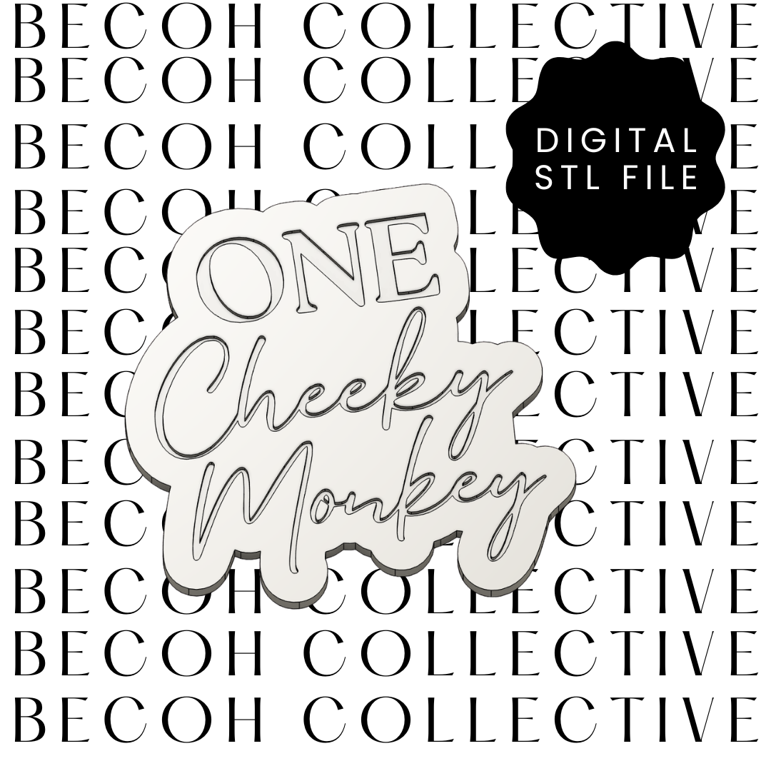 One Cheeky Monkey Cookie Stamp & Cutter