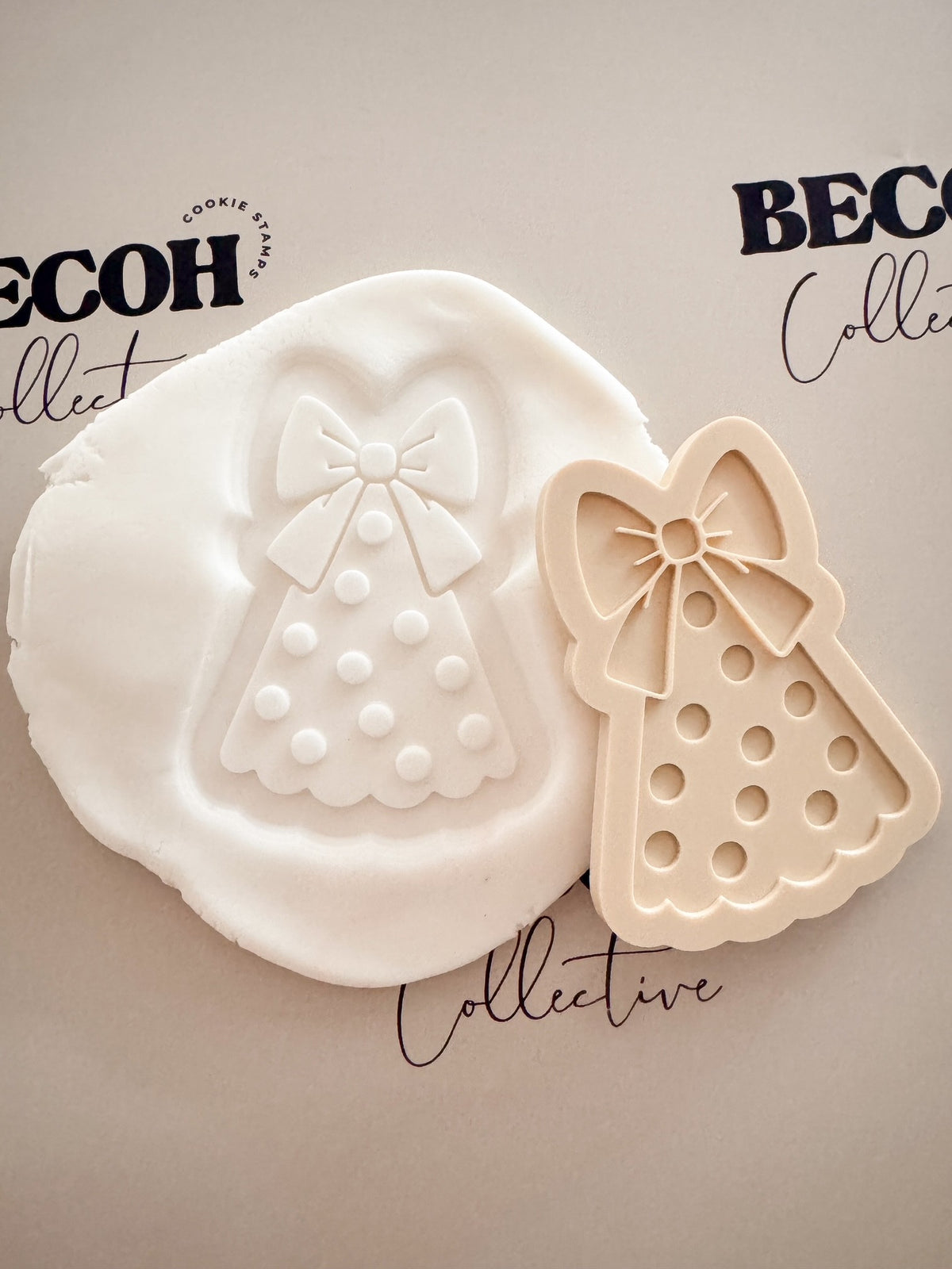 Party Hat with Bow inc Polka Dots Cookie Stamp & Cutter