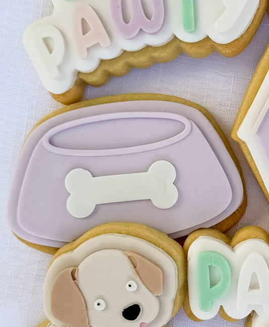 Dog Bowl Cookie Stamp and Cutter