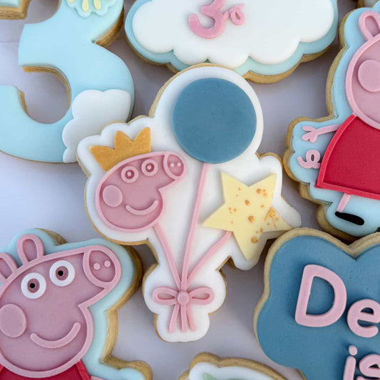 Peppa Balloons Cookie Stamp & Cutter