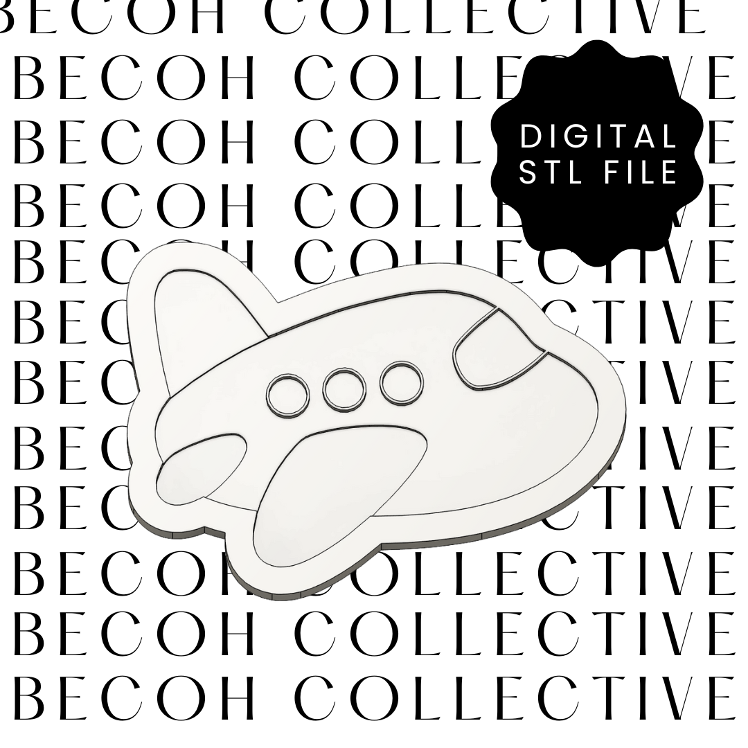 Plane Cookie Stamp & Cutter