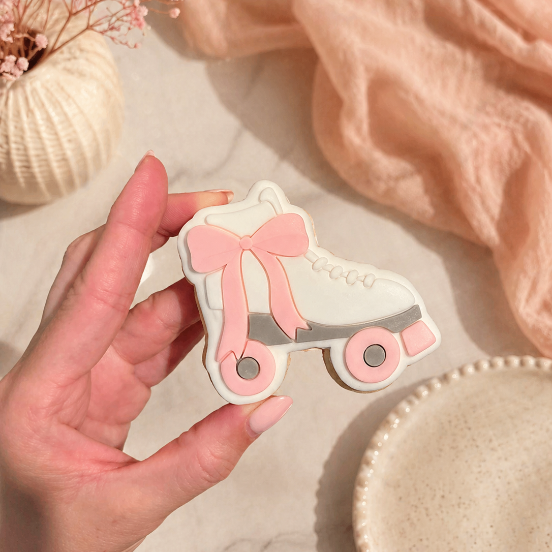 Roller Skate with Bow Cookie Stamp & Cutter