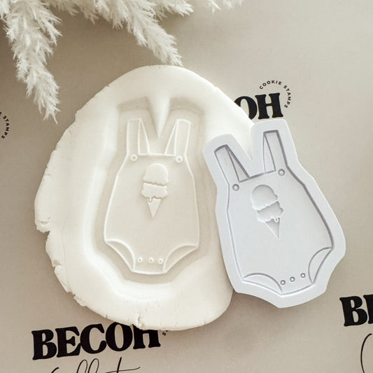 Ice Cream Romper Cookie Stamp & Cutter