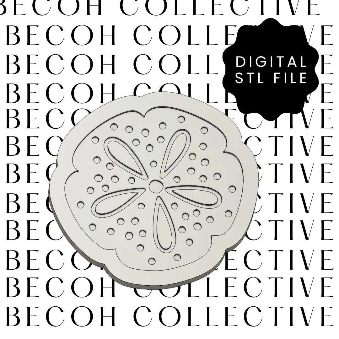 Sand Dollar Seashell Cookie Stamp & Cutter