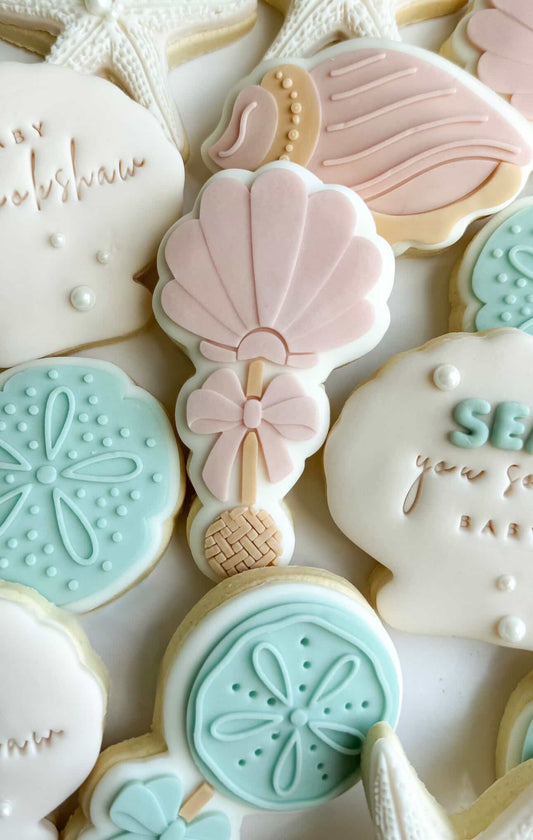 Seashell Rattan Rattle Cookie Stamp & Cutter