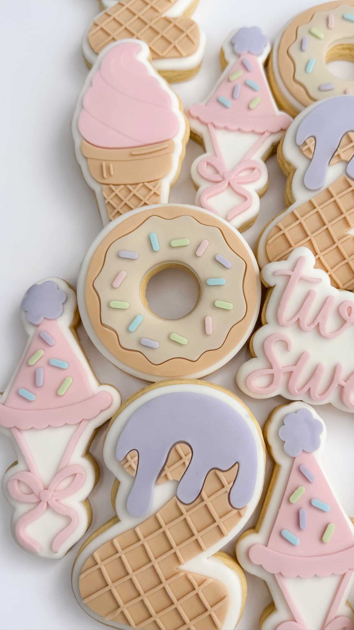 Number 2 Waffle Drip Cookie Stamp & Cutter