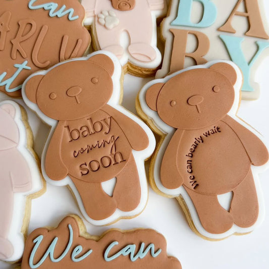 Standing Teddy Bear Cookie Stamp & Cutter