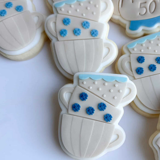 Teacup Stack Cookie Stamp & Cutter