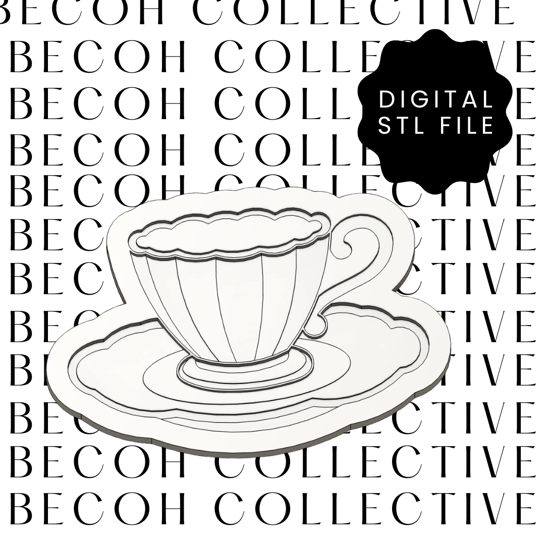 Teacup & Saucer Cookie Stamp & Cutter