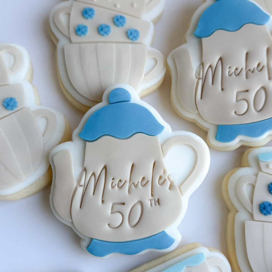 Teapot Cookie Stamp & Cutter