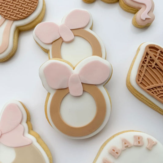 Bow Teething Ring Cookie Stamp & Cutter