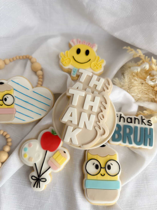 Stacked Thank You Cookie Stamp & Cutter