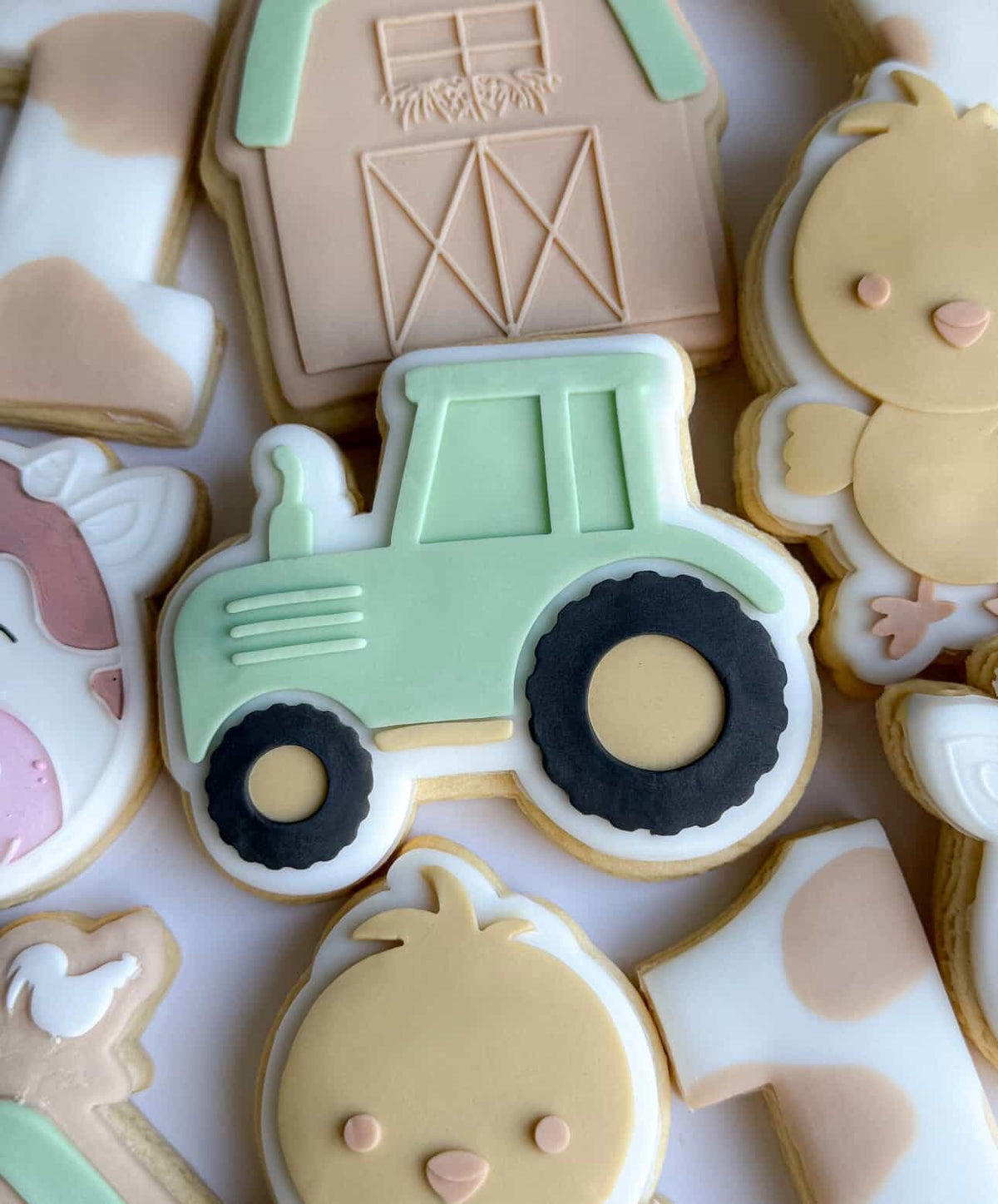 Farm Tractor Cookie Stamp & Cutter