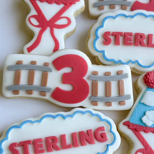 Train Track 3 Cookie Stamp & Cutter