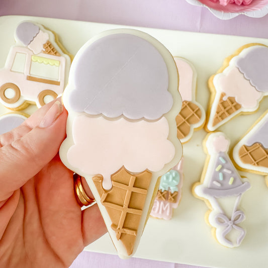 Two Scoop Ice Cream Cookie Stamp & Cutter