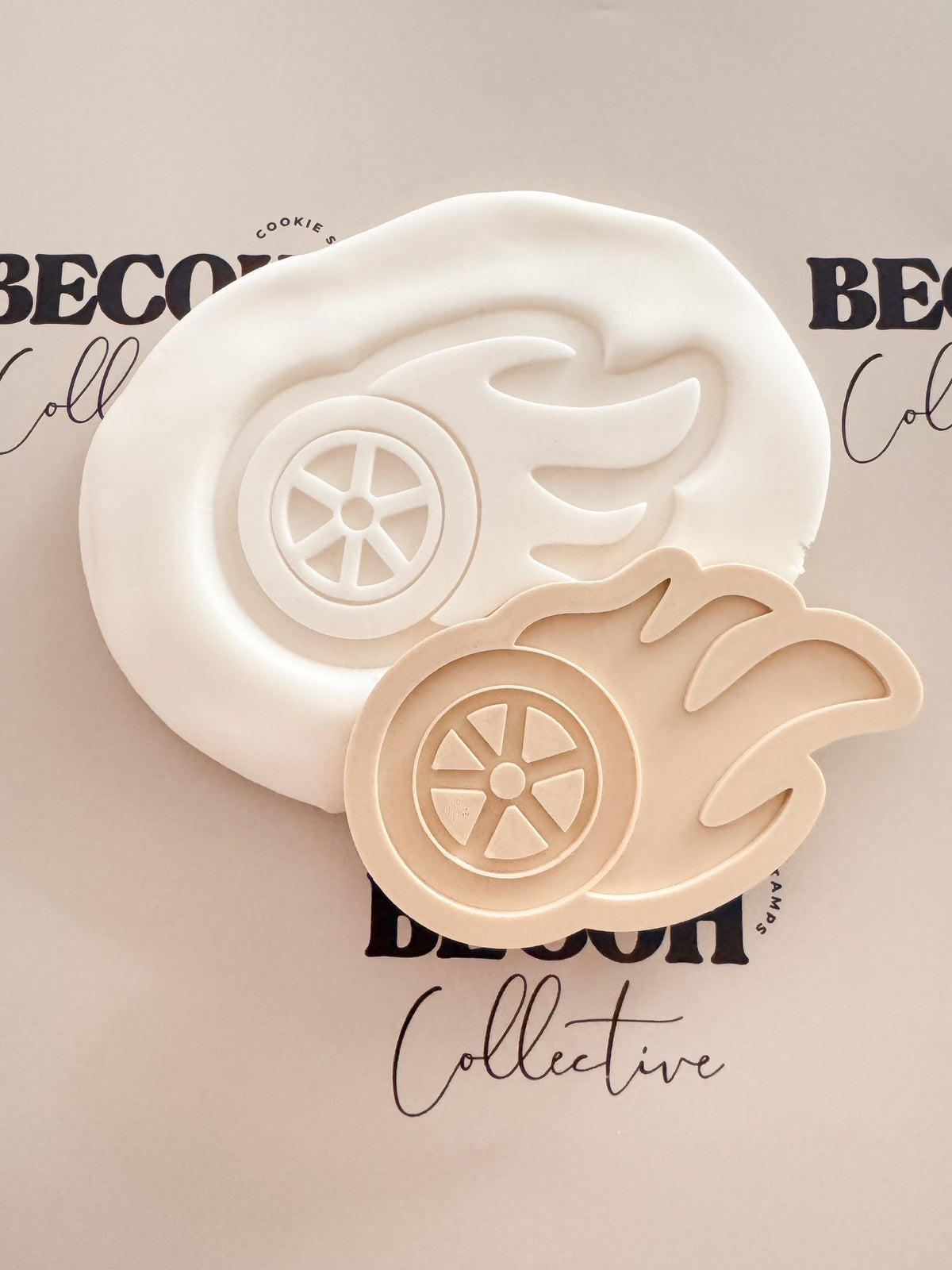Tyre with Flame Cookie Stamp & Cutter