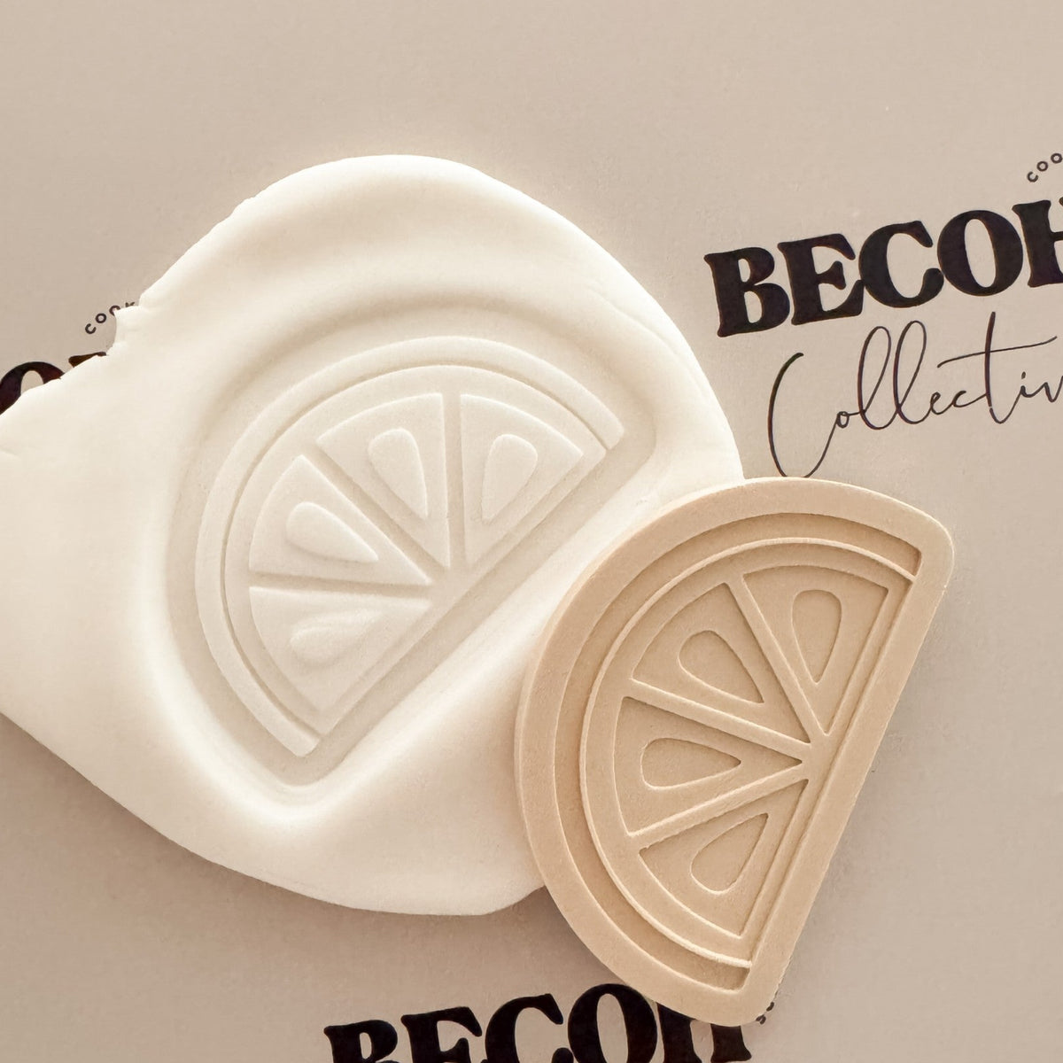 Lemon Wedge Cookie Stamp & Cutter