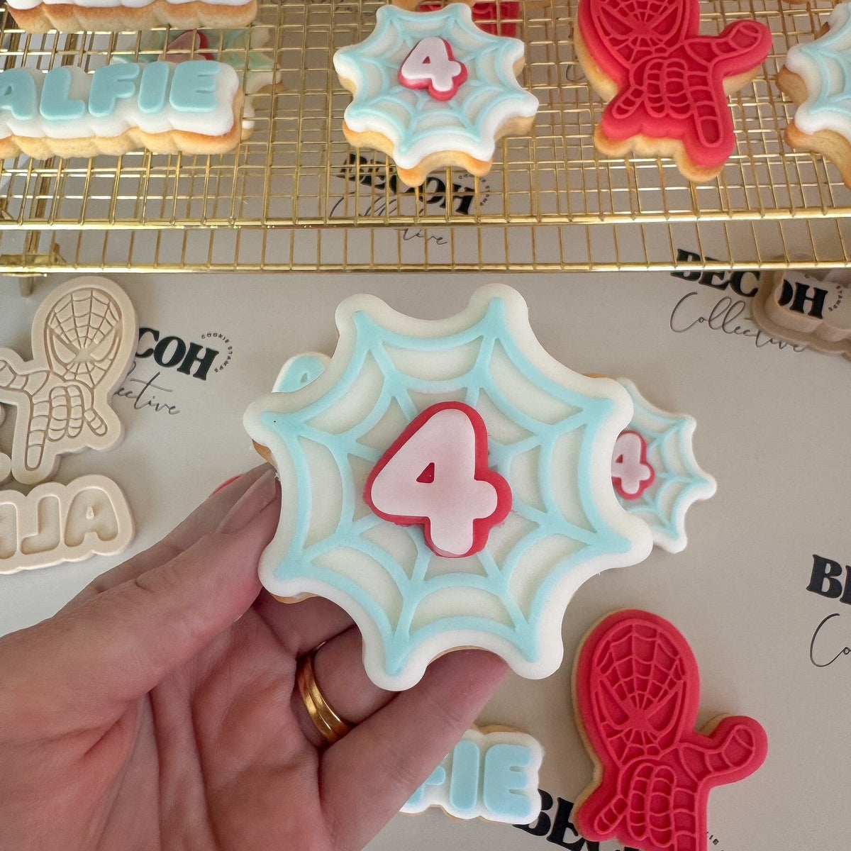 Spider Web Cookie Stamp & Cutter