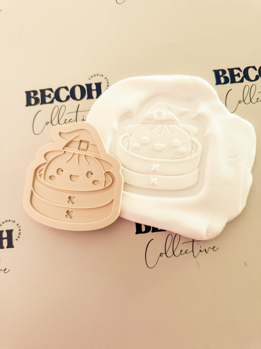 Witch Dumpling Cookie Stamp & Cutter